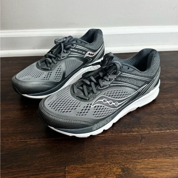 Saucony Charcoal Gray & Pink Athletic Sneakers Women’s size 9W (Like New) - Picture 3 of 12